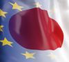 Fotomontage: Flaggen EU und Tokio
